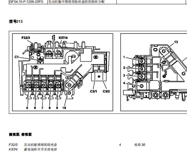 2021年奔驰E260L保险丝继电器资料