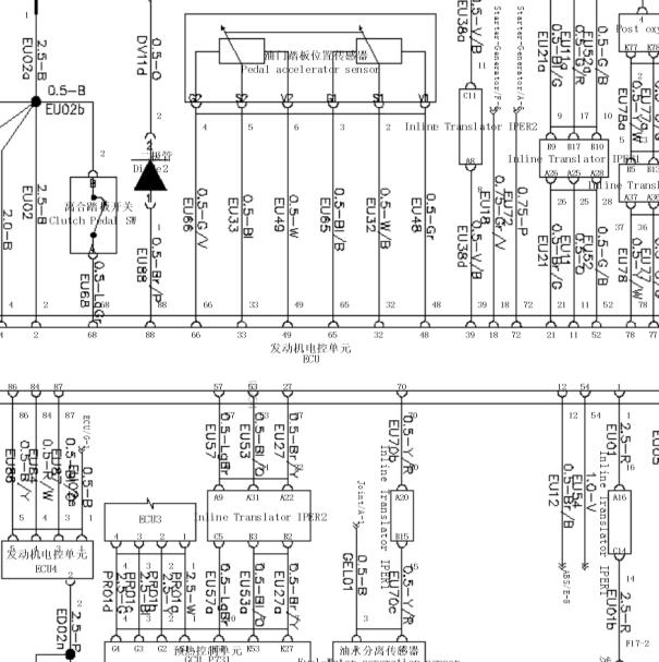 2018年江淮帅铃T8 HFC4DB2发动机电路图