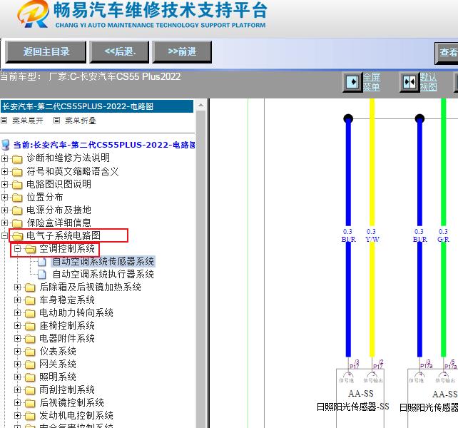 2022年长安汽车CS55 PLUS空调电路图