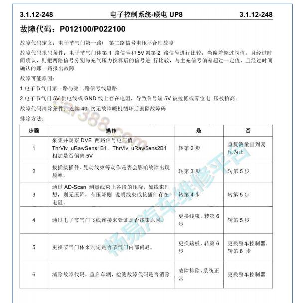2021-2022年长安星卡P0121故障码资料