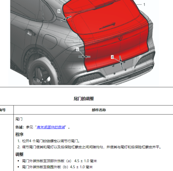 2024年五菱云海后备盖维修手册