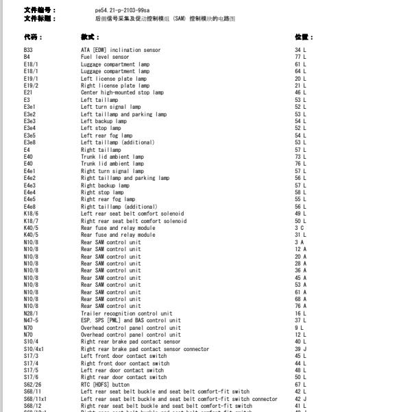 2003年奔驰S350车身系统电路图
