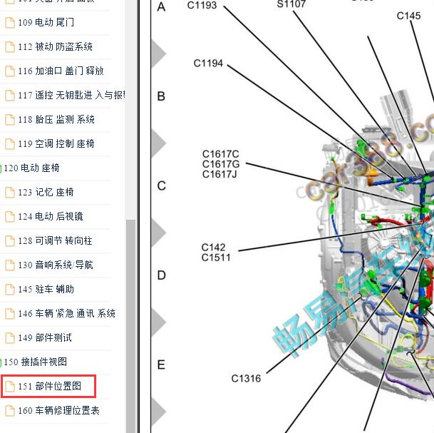 2022-2023年福特探险者全部部件位置