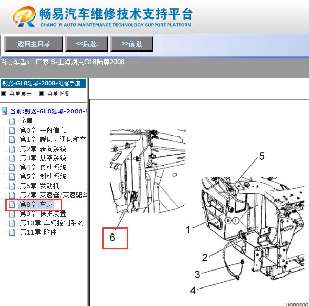 2008年别克陆尊水温传感器位置