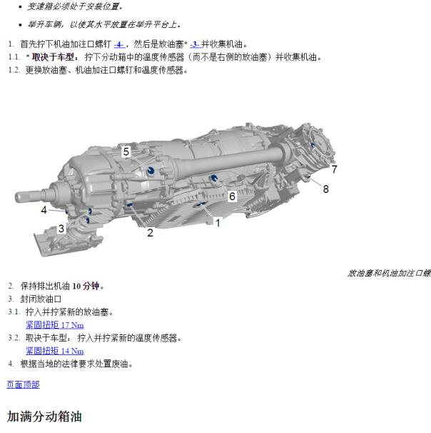 2019年保时捷卡宴分动箱油更换资料