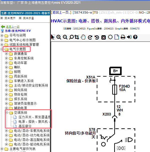 2020年五菱宏光mini EV空调电路图