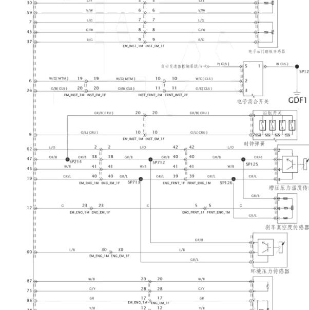 2017年福美来F7离合开关电路图