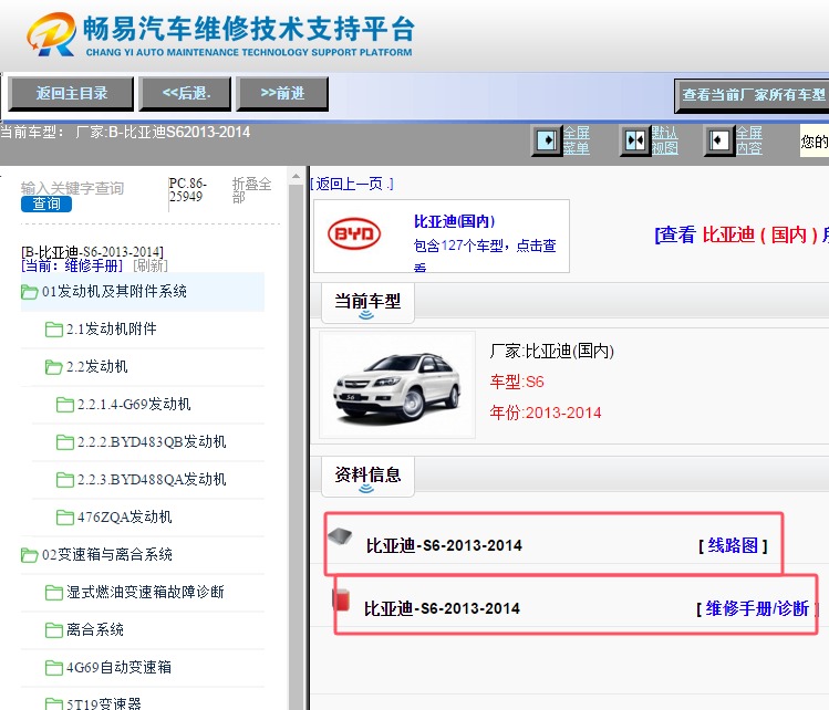 2013-2014年比亚迪S6全车维修手册和电路图