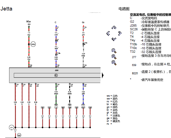 2007年大众捷达仪表电路图资料
