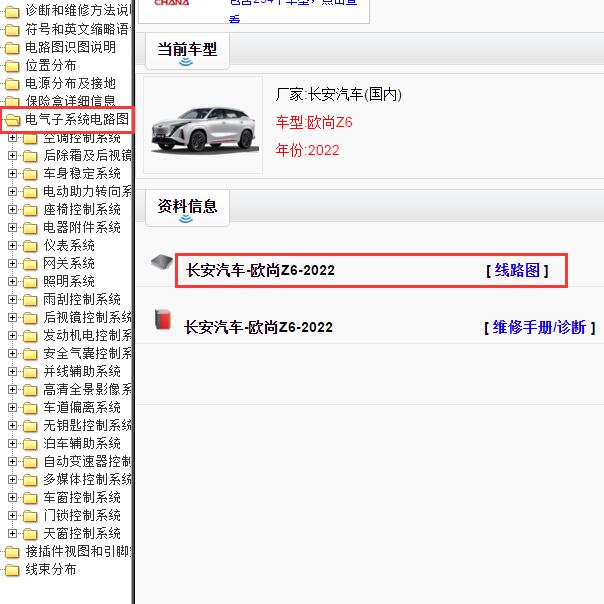 2022年长安欧尚Z6全车电路图