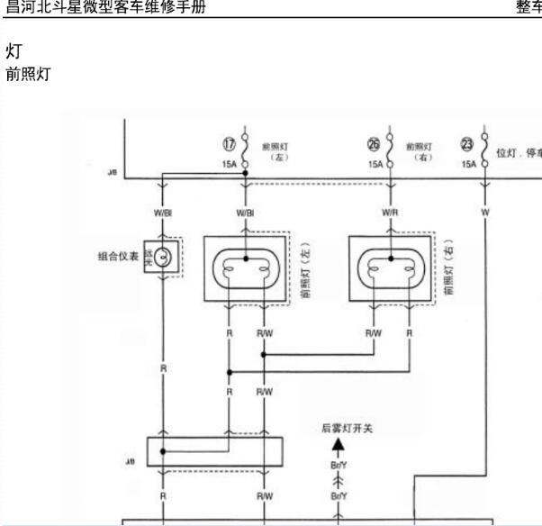 2013年铃木北斗星大灯电路图