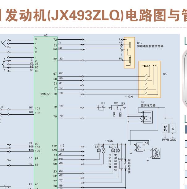 2011年江铃全顺JX493ZLQ4发动机电路图