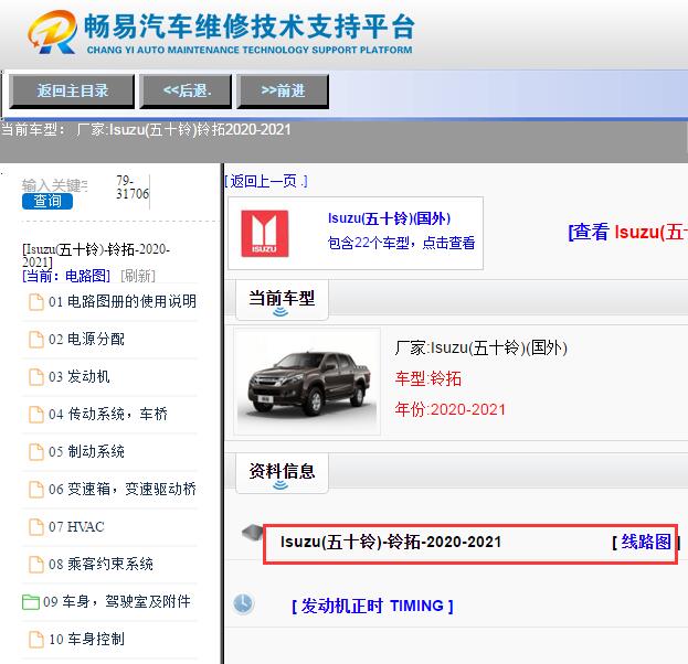 2020-2021年五十铃铃拓电路图