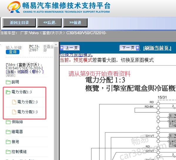 2010年沃尔沃C30保险丝电路图