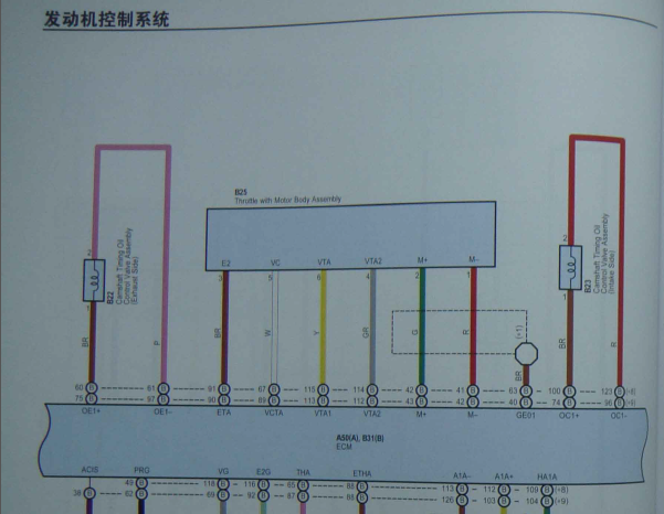2011年丰田卡罗拉发动机电路图