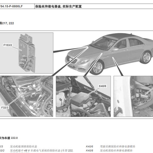 2014年奔驰S63L保险盒分布