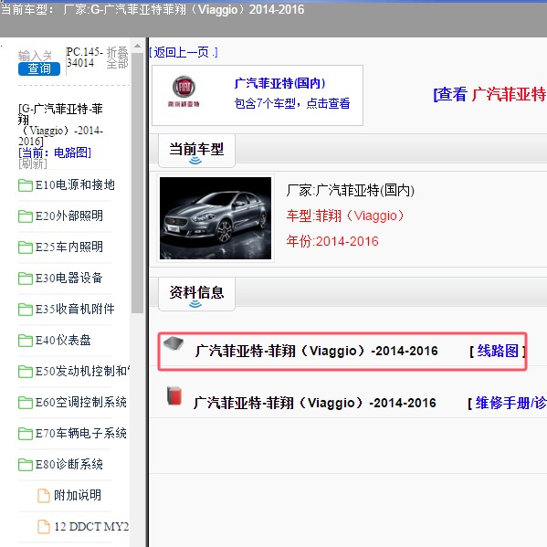 2014-2016年广汽菲亚特-菲翔 全车电路图