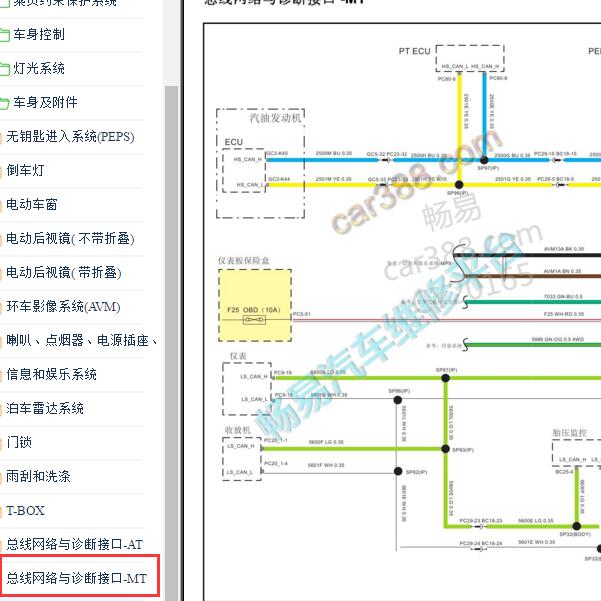 2017-2018年江铃域虎全车网络电路图