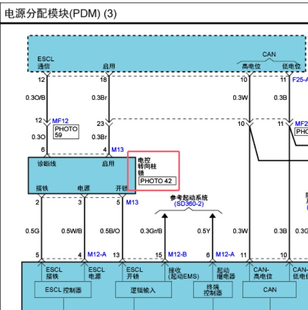 2010年起亚福瑞迪方向锁电路图