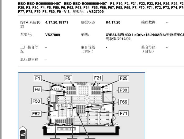 2013年宝马X1 保险丝位置和电路图资料