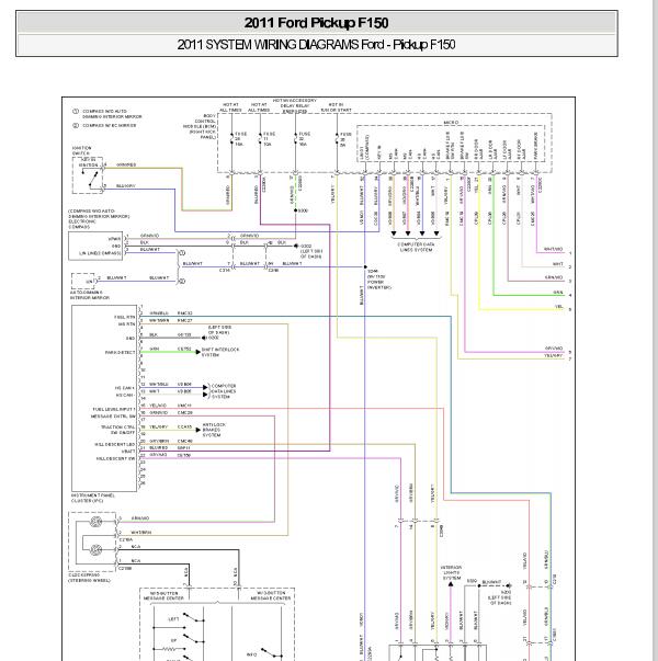 2011年福特猛禽仪表电路图
