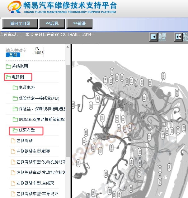 2014年日产奇骏元件位置资料