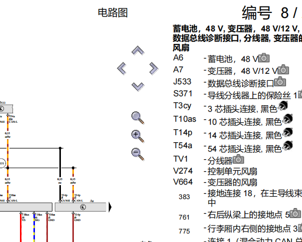 2021年奥迪A8 48V系统电路图和保险丝位置资料