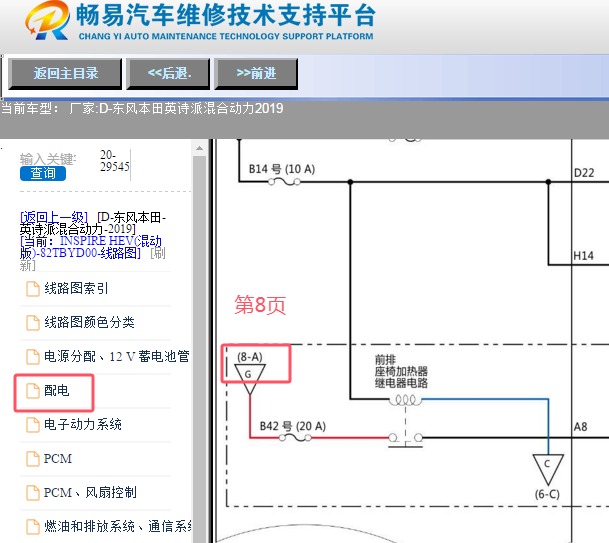 2019年本田英诗派混动版发动机保险盒12号15A保险丝电路图