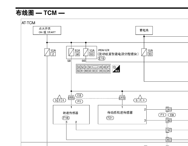 东风日产轩逸自动变速箱电路图资料