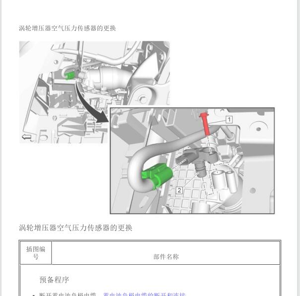 2020年别克君威LFV发动机涡轮增压空气压力传感器的更换