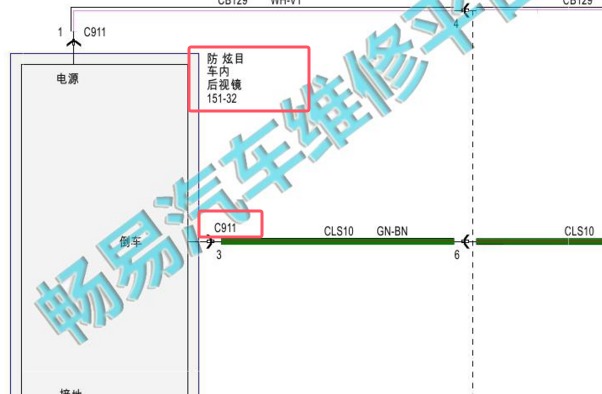2016-2017年江铃全顺防眩目车内后视镜位置