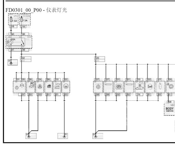 2012年法拉利F12仪表电路图