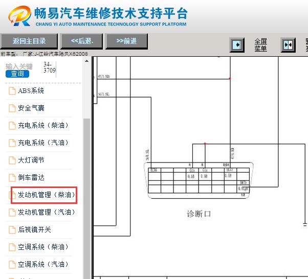 2008年陆风X6发动机与OBD电路图