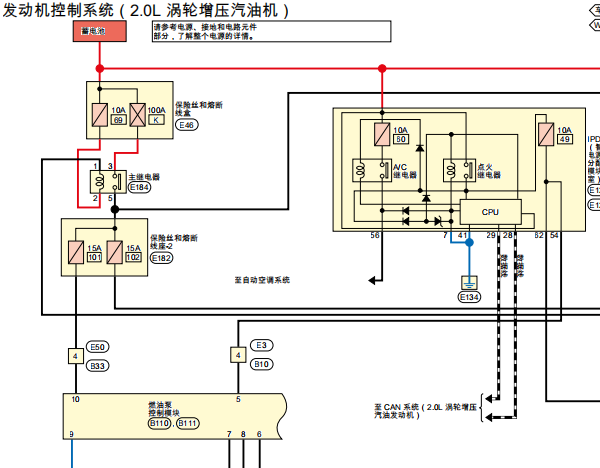 2021年英菲尼迪Q50L发动机电路图