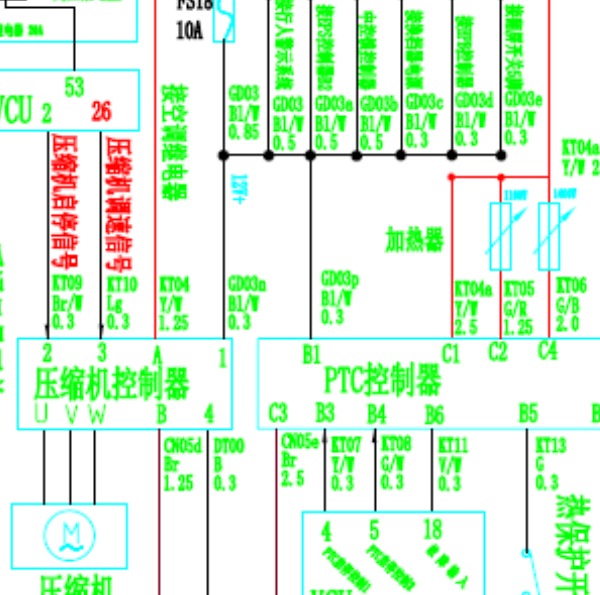 2017年东风小康EC36 PTC电路图