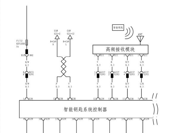 2010年比亚迪G3高频接收模块电路图