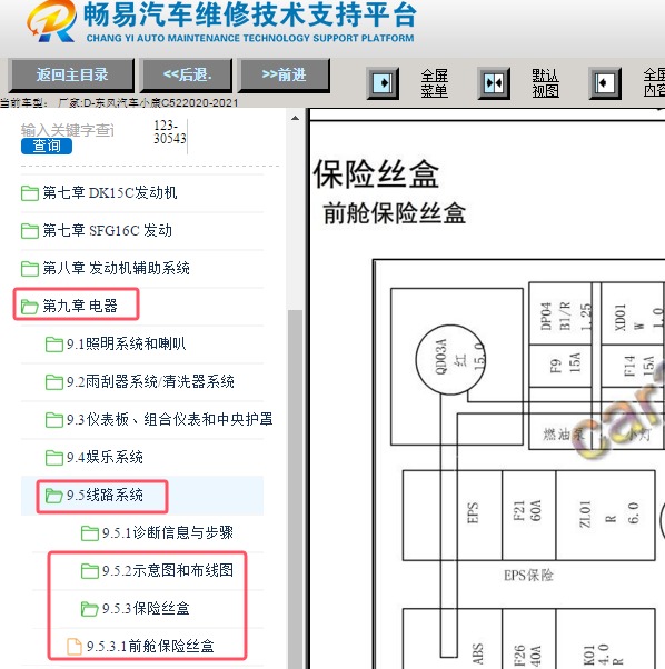 2021年东风小康C52保险盒说明和电路图