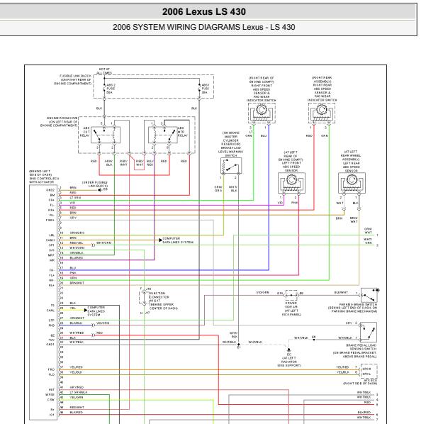 2006年雷克萨斯LS430发动机电路图