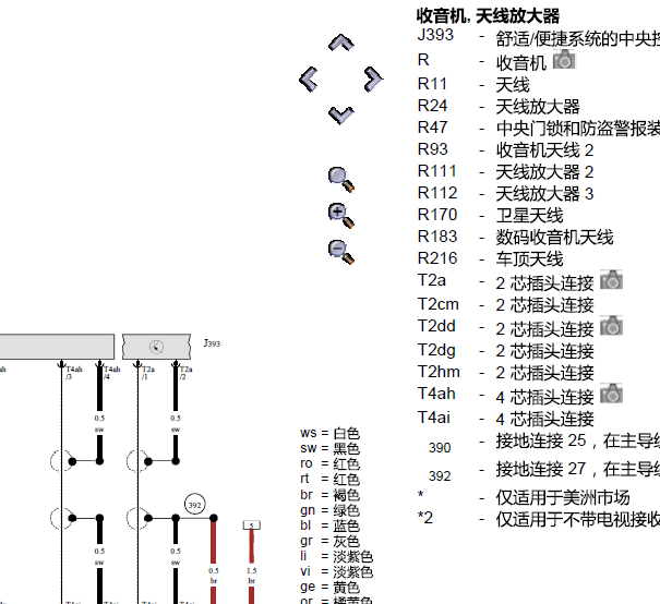 2013年奥迪A8L娱乐音响电路图和针脚资料