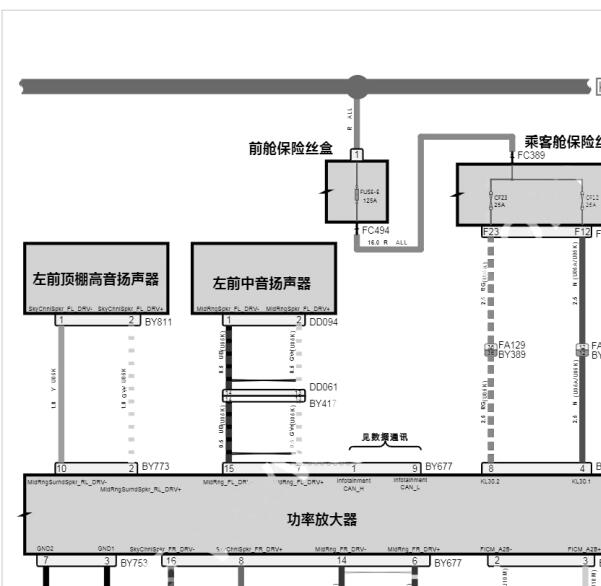 2023年智己LS7音响系统电路图