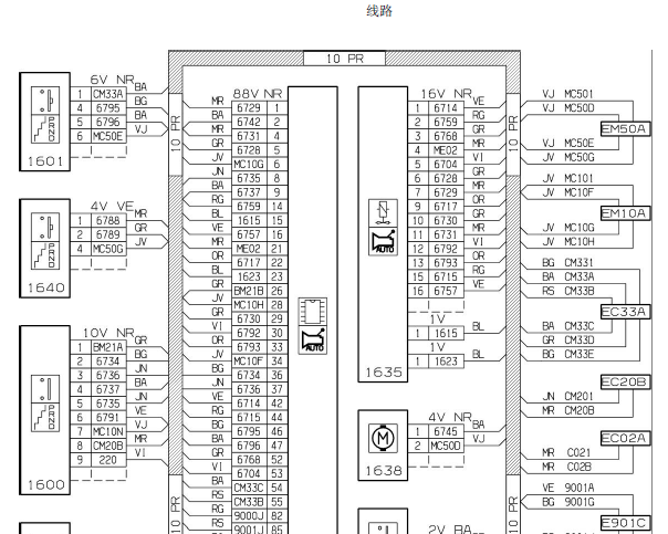 2003年标致607变速箱电路图