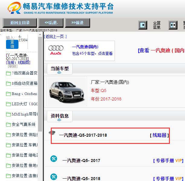 2017-2018年奥迪Q5全车电路图