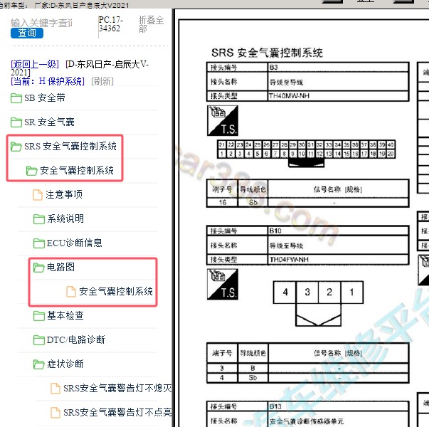 2021年东风日产-启辰大V 气囊针脚