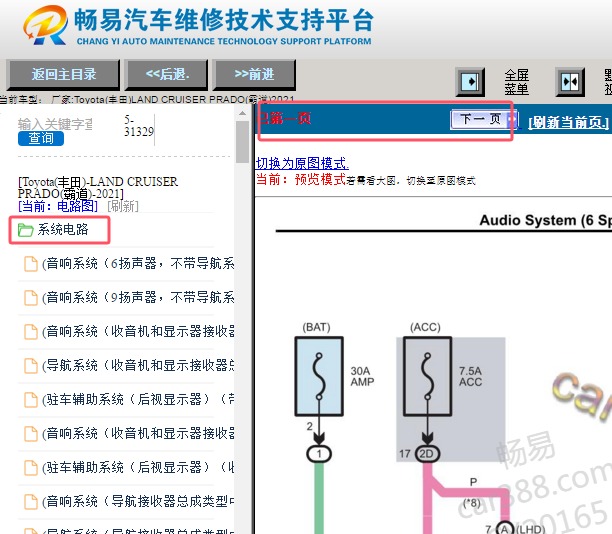 2021年丰田霸道全车电路图资料