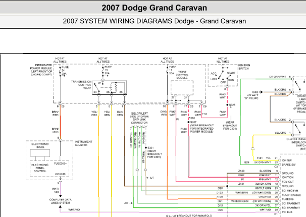 2007年克莱斯勒大捷龙变速箱电路图