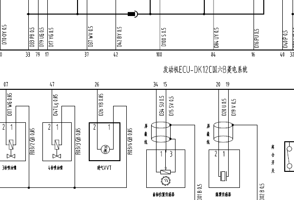 2021年长安新豹T3 DK12C发动机电路图资料
