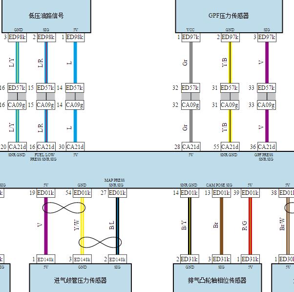 2022年吉利星瑞发动机涡轮增压电路图