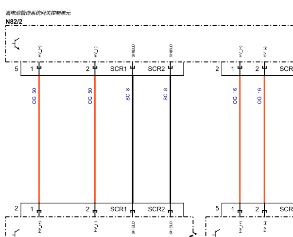 2021年奔驰EQC350蓄电池模块电路图资料