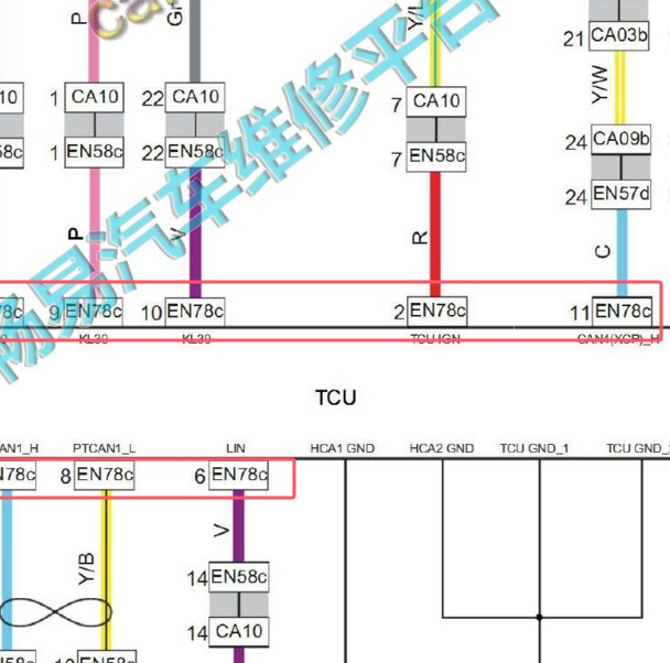 2018年吉利博瑞GE变速箱电脑插头编号