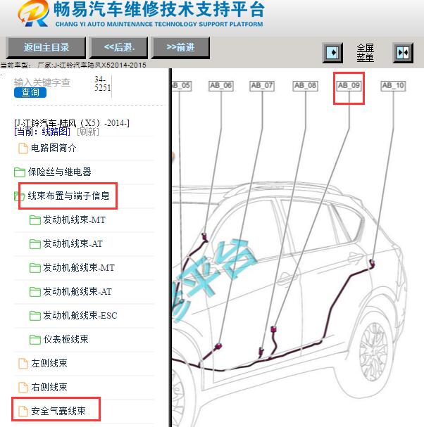 2014-2015年陆风X5左侧碰撞传感器位置